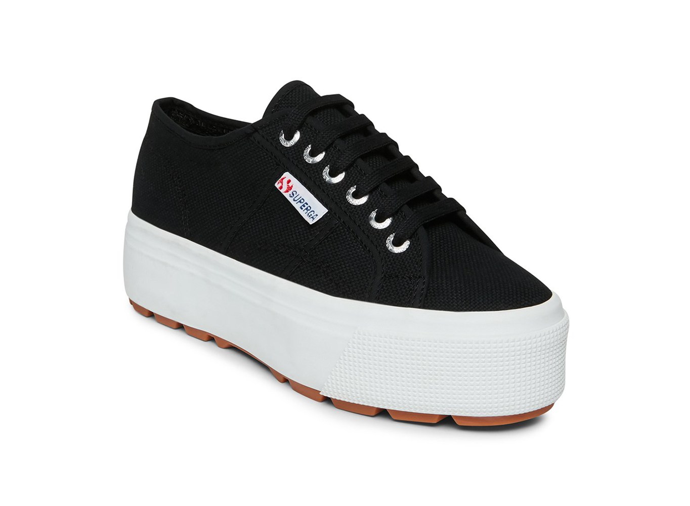 Platform Feminino Pretas/Branco - Superga 2790 Tank - EVAZP-2097